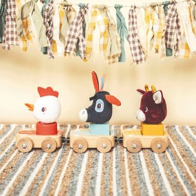 Lilliputiens - súprava 3 drevených autíčok - Farma