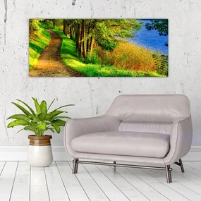 Obraz chodníky pozdĺž vody (120x50 cm)
