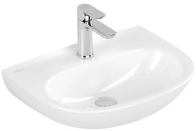 VILLEROY &amp; BOCH O.novo závesné umývadielko s otvorom, s prepadom, 500 x 380 mm, biela alpská, s povrchom CeramicPlus, 434051R1