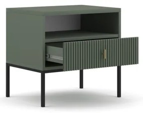 Nočný stolík SUE zelená/čierna