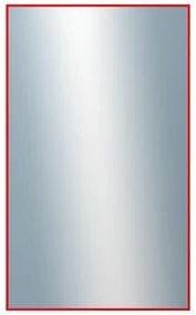DANTIK - Zrkadlo v rámu, rozmer s rámom 60x100 cm z lišty Hliník červená (7001098)