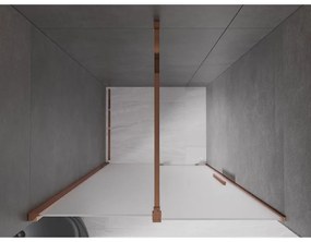 Mexen Velar, posuvné sprchové dvere do otvoru 110 cm, 8mm sklo námraza, ružové zlato, 871-110-000-31-60