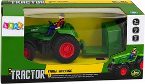 LEAN Toys Poľnohospodársky traktor s diaľkovým ovládaním RC so skriňovým prívesom Rolnik v mierke 1:24