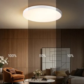Immax NEO 07315L-LED Stmievateľné stropné svietidlo SEMPLICI 96W/230V priemer 80 cm Wi-Fi Tuya biela + diaľkový ovládač