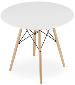 Okrúhly stôl TODI 90 cm biely