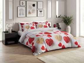 Obliečky z mikrovlákna VELHEART červené Rozmer obliečky: 2 ks 70 x 80 cm | 160 x 200 cm