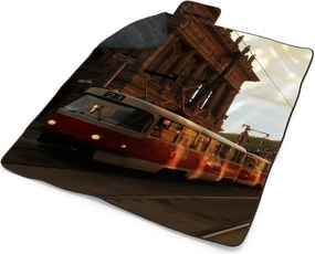 Sablio Plážová deka Električka v historickom meste: 200x140 cm