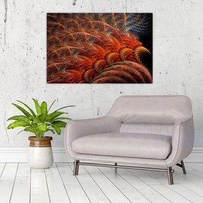 Obraz - Abstraktná imitácia peria (90x60 cm)