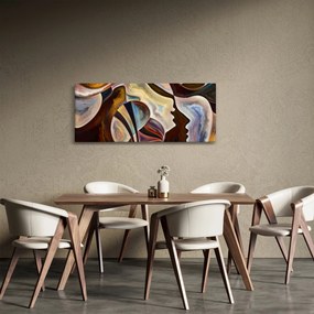 Obraz - Abstrakcia hláv (120x50 cm)