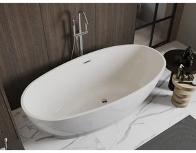 Mexen Bilbao, voľne stojaca vaňa 180 x 90 cm, biela, chrómový prepad, 51311809000-01
