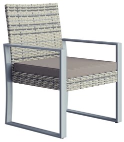InternetovaZahrada Ratanový balkónový set 1+2 - šedý