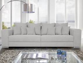 Široká pohovka Rosa, svetlo šedá látka