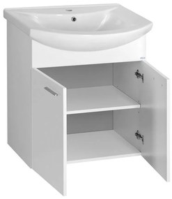 Aqualine Aqualine, ZOJA umývadlová skrinka 61,5x74x32,5cm, 2x dvierka, biela, 51063