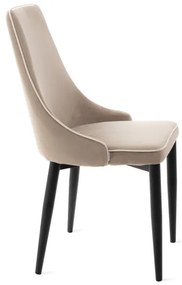 Jedálenská stolička LOUIS RIBBON zamatová béžová 848907