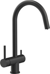 Quadron Caren, vysoká drezová batéria s pripojením vodného filtra, h-350, čierna matná, REA-B9608