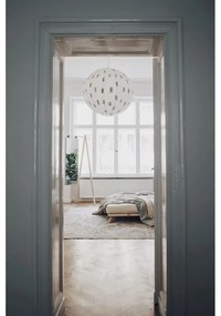 Vešiak z borovicového dreva so zrkadlom Karup Design Hongi Natural