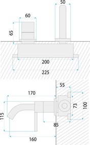 Rea Foster, podomietková umývadlová batéria, zlatá matná, REA-B6443