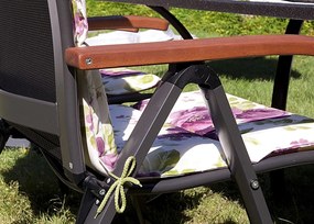 Polohovateľná záhradná stolička ASS COMFORT z ľahkého hliníku - antracitová