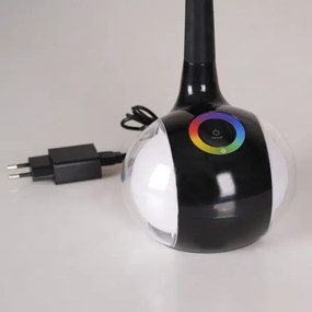 LED RGBW Stmievateľná dotyková stolná lampa COSMOS LED/6,5W/230V čierna