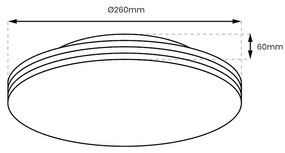 Stropné LED svietidlo Bever, 1x LED 10w, 4000k, g