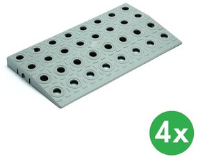 Rovný nájazd GripTil, 4 ks, sivý
