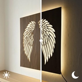 SENTOP | LED drevený obraz – Anjelske krídla | Podsvietená nástenná dekorácia od | SENTOP LED0501