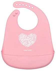 Silikónový podbradník s vreckom Canpol babies, Pastel - ružový