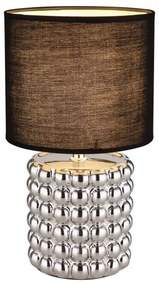 Globo 21626C - Stolná lampa VALENTINO 1xE14/40W/230V čierna/strieborná