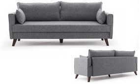 Dizajnová rozkladacia sedačka Marisela 208 cm sivá