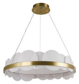 LED Stmievateľný luster na lanku LED/40W/230V 3000-6500K zlatá + diaľkové ovládanie