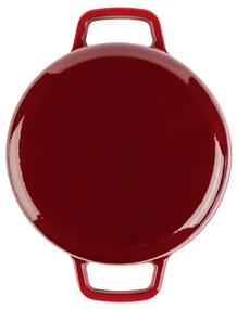 ERNESTO®  Liatinový kombinovaný hrniec, Ø 22 cm (červená)  (100352893)