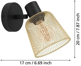 Eglo 900693 - Nástenné bodové svietidlo COSLADA 1xE27/40W/230V