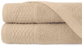BAVLNENÉ UTERÁKY SOLANO SADA 1 KS 50X90 CM, 1 KS 70X140 CM CAPPUCINO