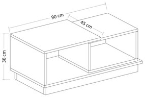 Konferenční stolek Consept antracit/dub přírodní