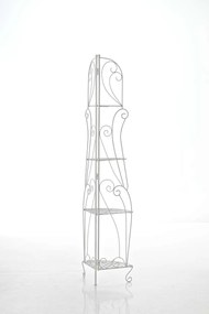 Kovová polica regál Irm - Biela antik