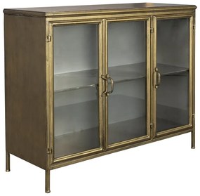 Kovová vitrína v zlatej farbe 100x80x38, 5 cm Gertlush – Dutchbone