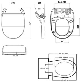 Sapho Sapho, USPA LUX elektronický bidet s diaľkovým ovládaním