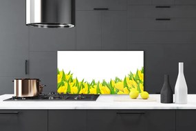 Sklenený obklad Do kuchyne Kvety príroda tulipány 125x50 cm