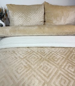 INTERMEDIC SK Posteľná obliečka Mikroplyš Snail béžová 140x200/70x90 cm – zapínanie na zips