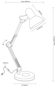 GLOBO 24881 - Stolná lampa FAMOUS 1xE27/40W/230V
