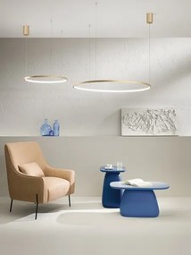 Ondaluce - LED stmievateľný luster na lane SOEL LED/28W/230V priemer 60 cm zlatý