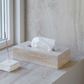 Kamenný box na vreckovky Travertine – Mette Ditmer Denmark
