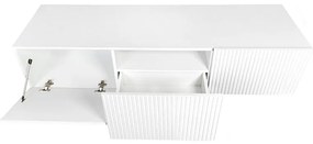 Závesný TV stolík Nicole 150 cm - biely / biely mat