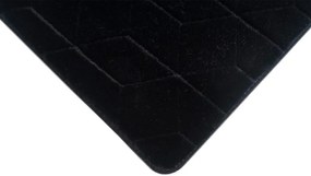 TZ Čierny obdĺžnikový koberec 3D Rabbit Rozmer: 160x220