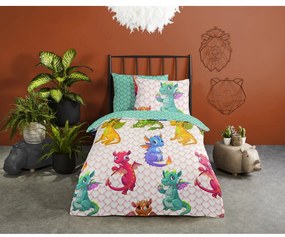 Bavlnené detské obliečky na jednolôžko/predĺžené 140x220 cm Dragons – Good Morning