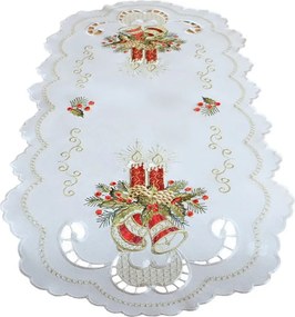 Obrus Červené sviečky 40 × 90 cm