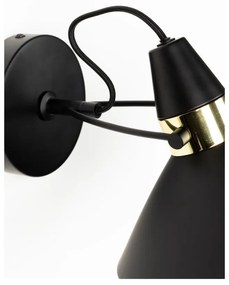 Čierne nástenné svietidlo Jona - White Label