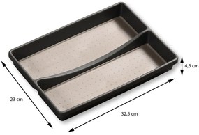 Organizér do zásuvky Kubas 23 cm čierny