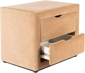 SI ET-002 Sametová nočná skrinka béžová