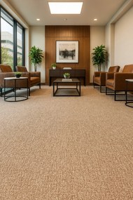 Tapibel, Metrážny koberec Cobalt SDN 64031-AB béžovo-hnedý, záťažový, na mieru, šíře 4m,5m, hnedá, ab (mriežka), chodba / predsieň